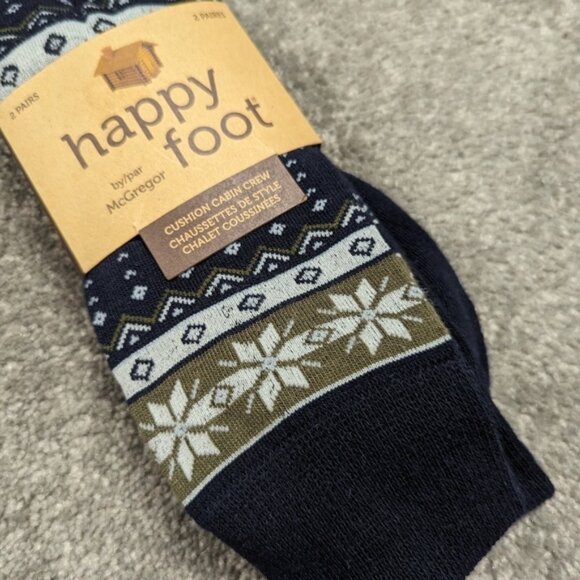 Happy Foot Set of 6 Happy Foot Cabin Cozy Socks - Crew Length, Cushioned Winter - Picture 8 of 8